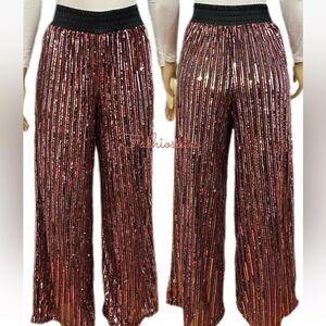 Victoria’s Secret Bling Mega Sequin Wide Leg Lounge , Pajama pants Small